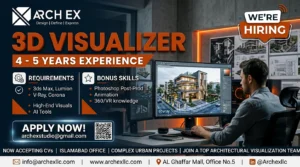 3D Visualizer Jobs at ARCH EX Islamabad