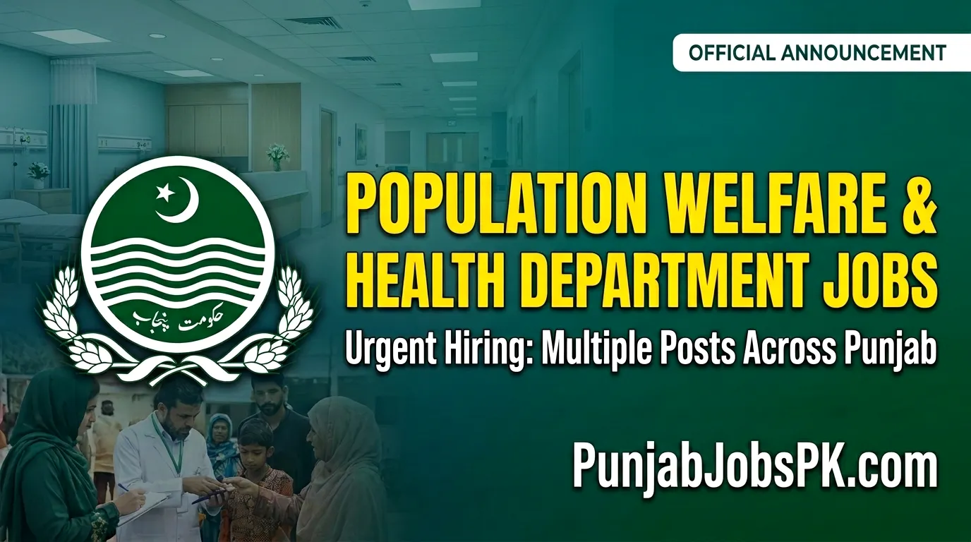 Population Welfare Department Punjab Jobs