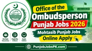 Office of the Ombudsperson Punjab Jobs